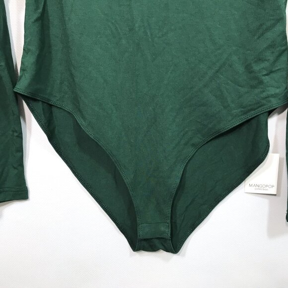 MANGOPOP Bodysuit Mock Turtleneck Green L - Picture 7 of 10